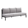 ZUO Horizon Powder Coated Aluminum Frame Sofa in Gray