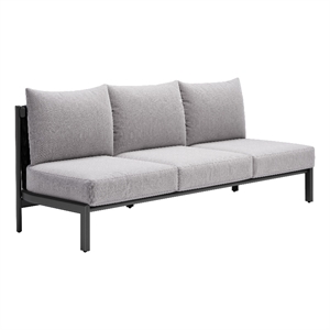 ZUO Horizon Powder Coated Aluminum Frame Sofa in Gray