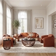 ZUO Horten Faux Leather Upholstered Sofa in Brown