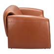 ZUO Horten Faux Leather Upholstered Sofa in Brown