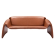 ZUO Horten Faux Leather Upholstered Sofa in Brown