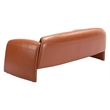 ZUO Horten Faux Leather Upholstered Sofa in Brown