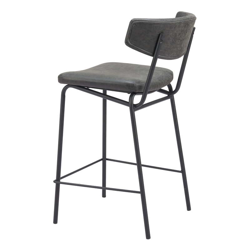 Charon Counter Stool (Set of 2) Vintage Black