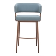Poise Barstool Azure Gray & Walnut