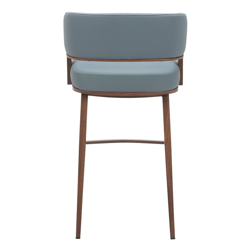 Poise Barstool Azure Gray & Walnut