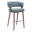 Poise Barstool Azure Gray & Walnut