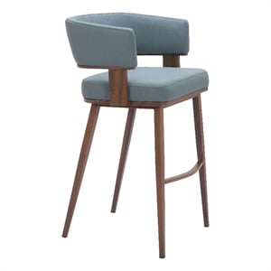 Poise Barstool Azure Gray & Walnut