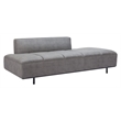 ZUO Confection Faux Leather Upholstered Sofa in Gray