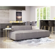ZUO Confection Faux Leather Upholstered Sofa in Gray