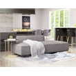 ZUO Confection Faux Leather Upholstered Sofa in Gray