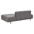 ZUO Confection Faux Leather Upholstered Sofa in Gray
