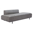 ZUO Confection Faux Leather Upholstered Sofa in Gray