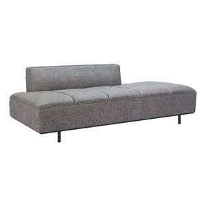ZUO Confection Faux Leather Upholstered Sofa in Gray