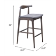 Tuzka Barstool (Set of 2) Gray & Espresso