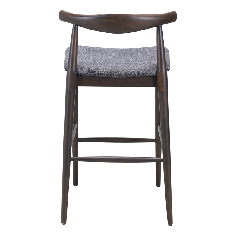 Tuzka Barstool (Set of 2) Gray & Espresso