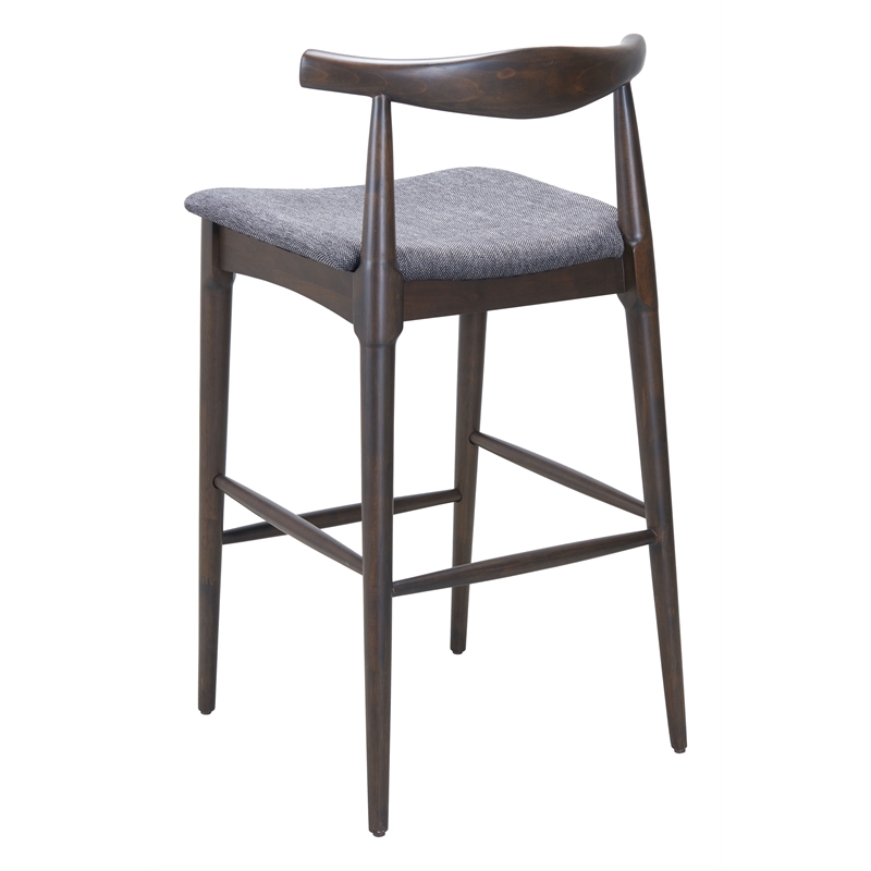 Tuzka Barstool (Set of 2) Gray & Espresso