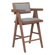 Delhi Counter Stool (Set of 2) Gray & Walnut