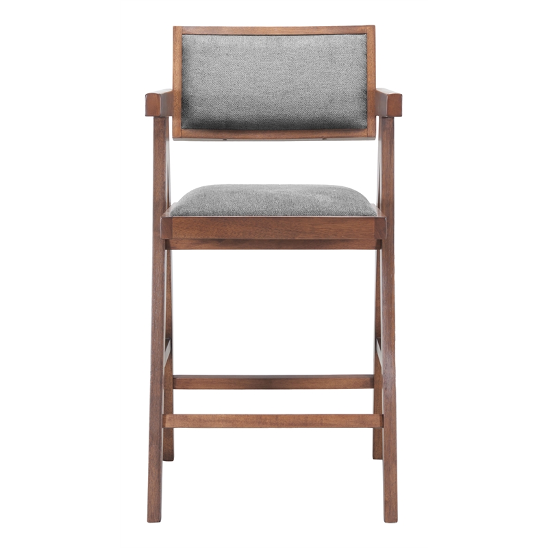 Delhi Counter Stool (Set of 2) Gray & Walnut