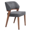 Sunobu Dining Chair (Set of 2) Azure Gray & Walnut