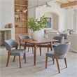 Sunobu Dining Chair (Set of 2) Azure Gray & Walnut