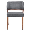 Sunobu Dining Chair (Set of 2) Azure Gray & Walnut