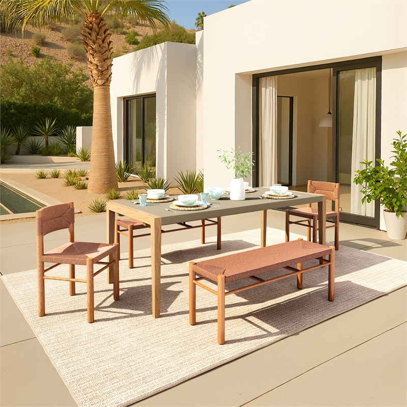 Iska Outdoor Collection Bench Natural