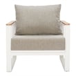 Welt Armchair Taupe & White