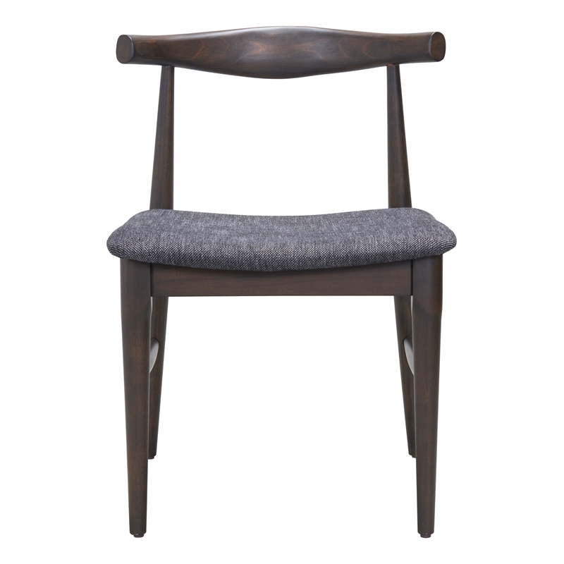 Tuzka Dining Chair (Set of 2) Gray & Espresso
