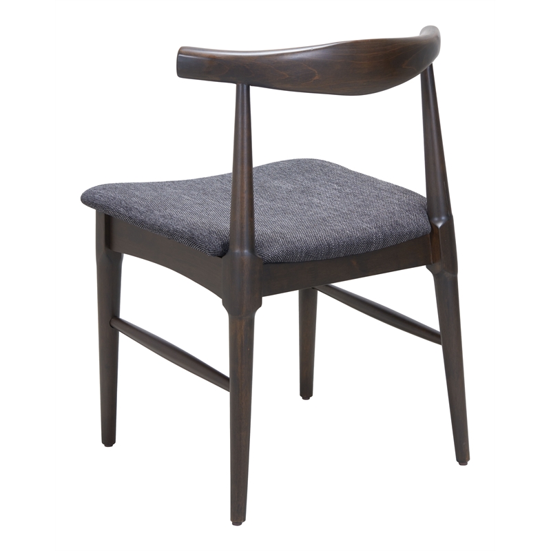 Tuzka Dining Chair (Set of 2) Gray & Espresso