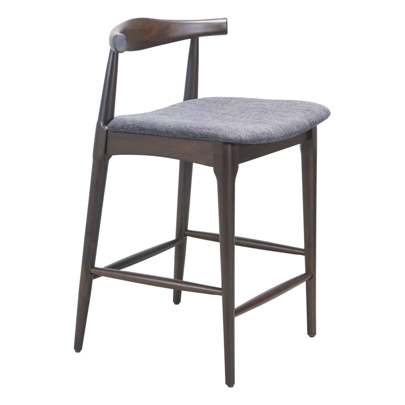 Tuzka Counter Stool (Set of 2) Gray & Espresso