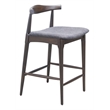 Tuzka Counter Stool (Set of 2) Gray & Espresso