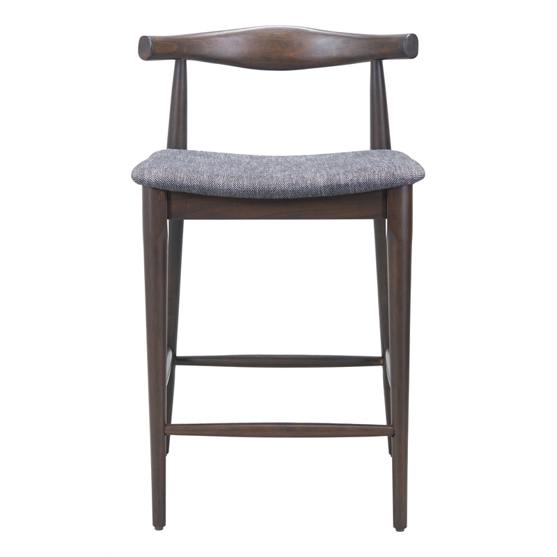 Tuzka Counter Stool (Set of 2) Gray & Espresso
