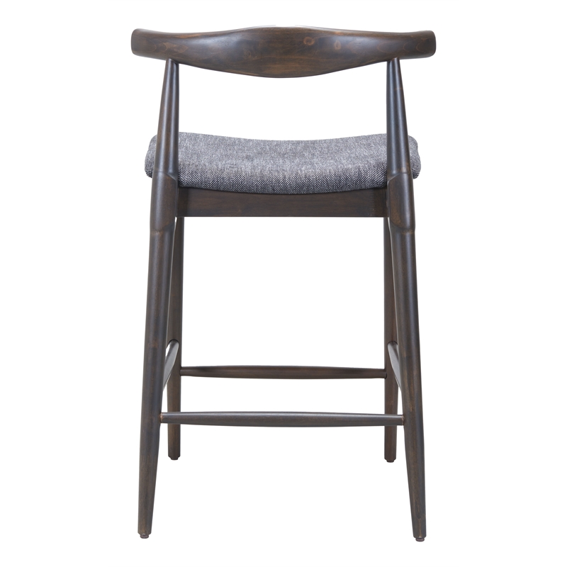 Tuzka Counter Stool (Set of 2) Gray & Espresso