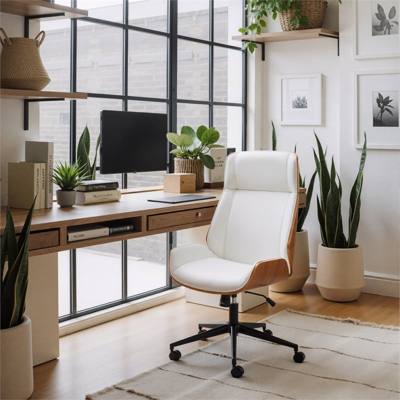 flex high back office chair white