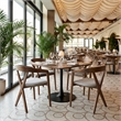 Cairo Dining Chair Dove Gray & Walnut