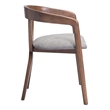 Cairo Dining Chair Dove Gray & Walnut