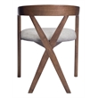 Cairo Dining Chair Dove Gray & Walnut