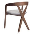 Cairo Dining Chair Dove Gray & Walnut