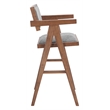 Delhi Barstool (Set of 2) Gray & Walnut