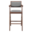 Delhi Barstool (Set of 2) Gray & Walnut