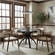 Goka Dining Chair Beige & Walnut