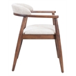 Goka Dining Chair Beige & Walnut