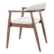 Goka Dining Chair Beige & Walnut