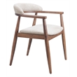 Goka Dining Chair Beige & Walnut