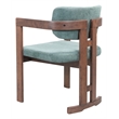 Poly Dining Chair Moss Gray & Walnut