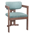 Poly Dining Chair Moss Gray & Walnut