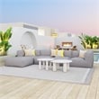 Luanda Outdoor Collection Ottoman Gray
