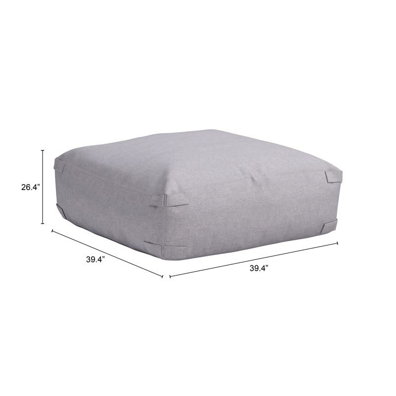 Luanda Outdoor Collection Ottoman Gray