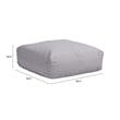 Luanda Outdoor Collection Ottoman Gray