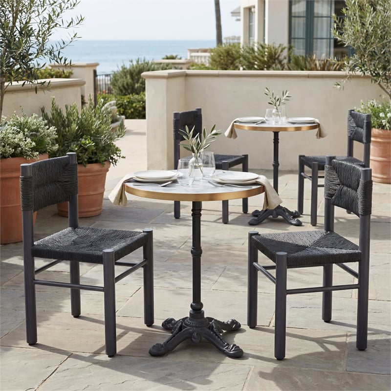ZUO Gazebo Cast Aluminum Frame Bistro Table in Multi-Color